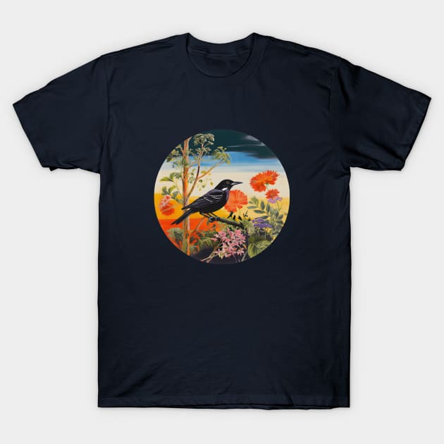 Blackbird Backyard Birds Birders Birdwatchers T-Shirt by Pine Hill Goods